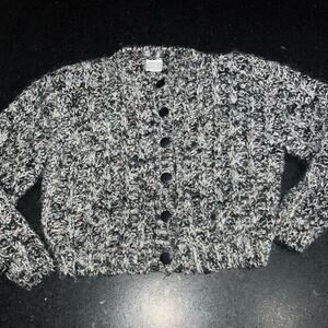 UEC Vintage D.D. Sloane 80's Speckled Button Up Cropped Cardigan Wool Blend SZ M